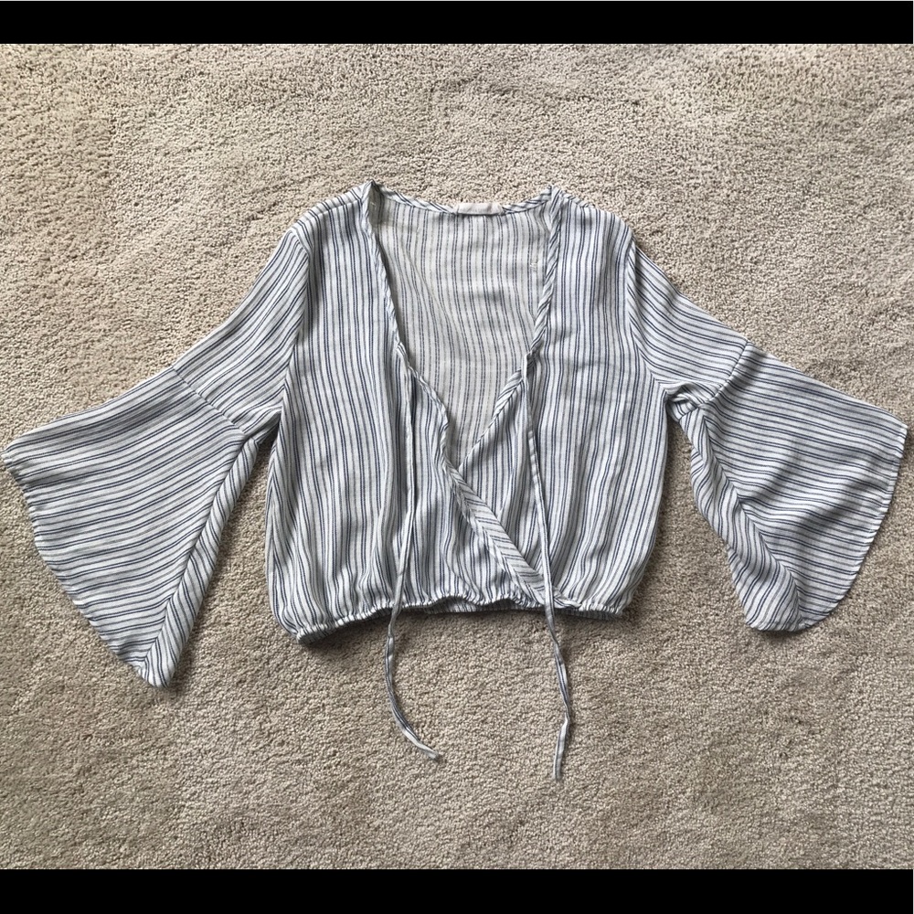 American threads surplice blouse